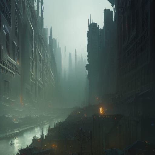 Broken panorama city - AI Generated Artwork - NightCafe Creator