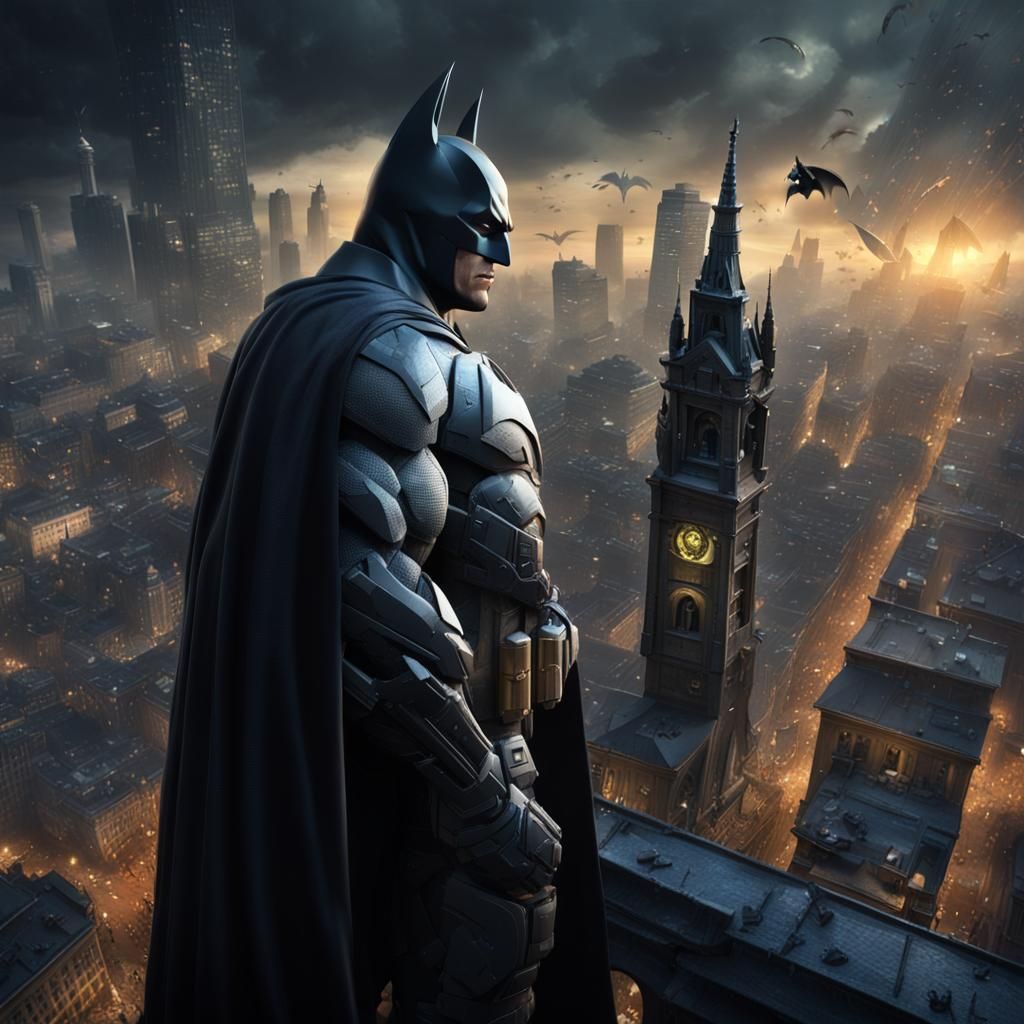 Batman and Tadeusz Kościuszko in the City together standing guard over ...