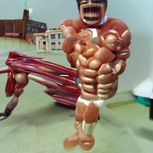 Muscle man with roid rage