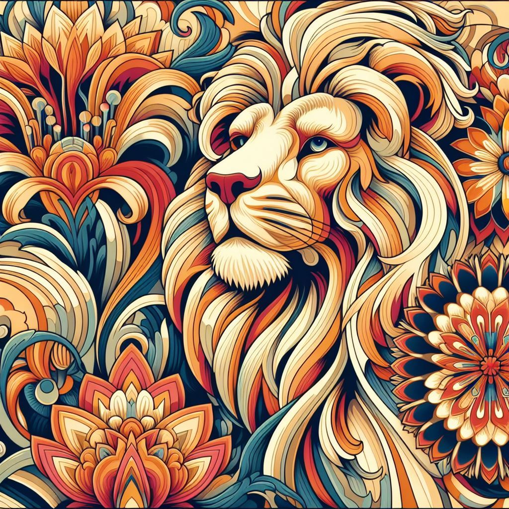 Art Nouveau Lion