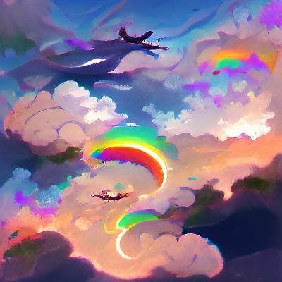 Rainbow dreaming in the skies