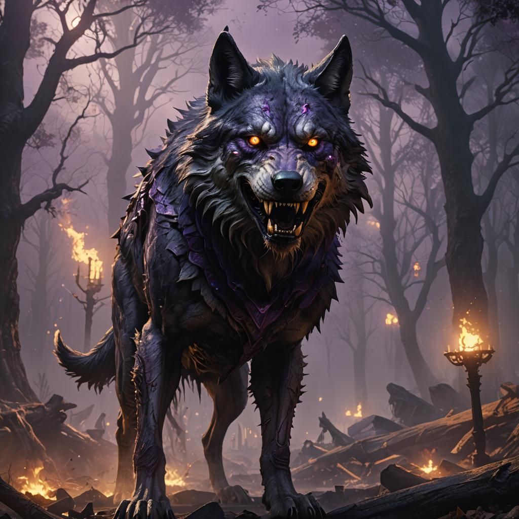 Zombie wolf - AI Generated Artwork - NightCafe Creator