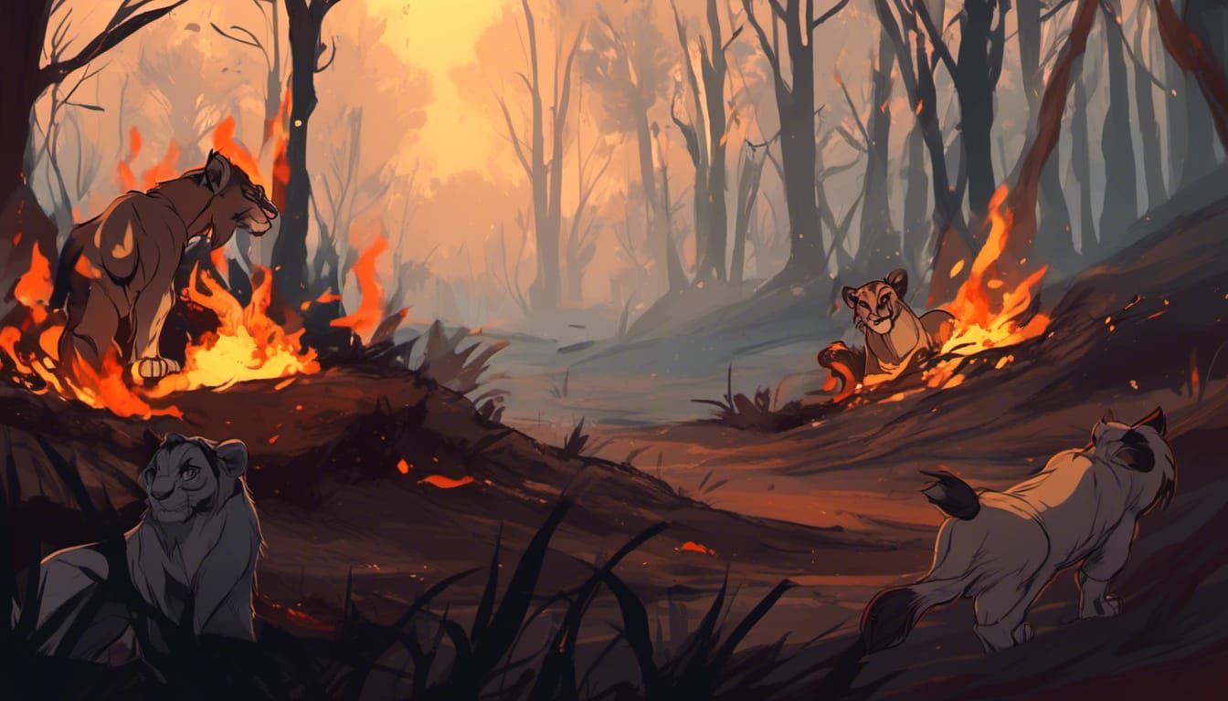 burned down forest