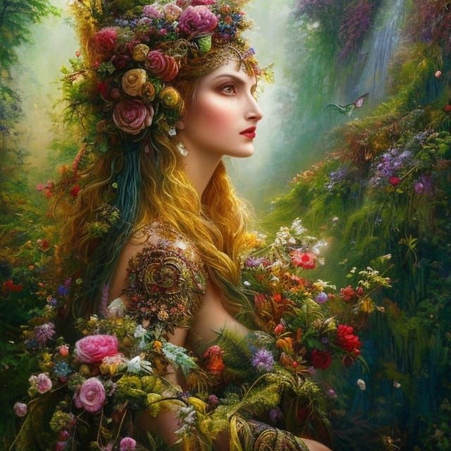 Forest Goddess - AI Generated Artwork - NightCafe Creator