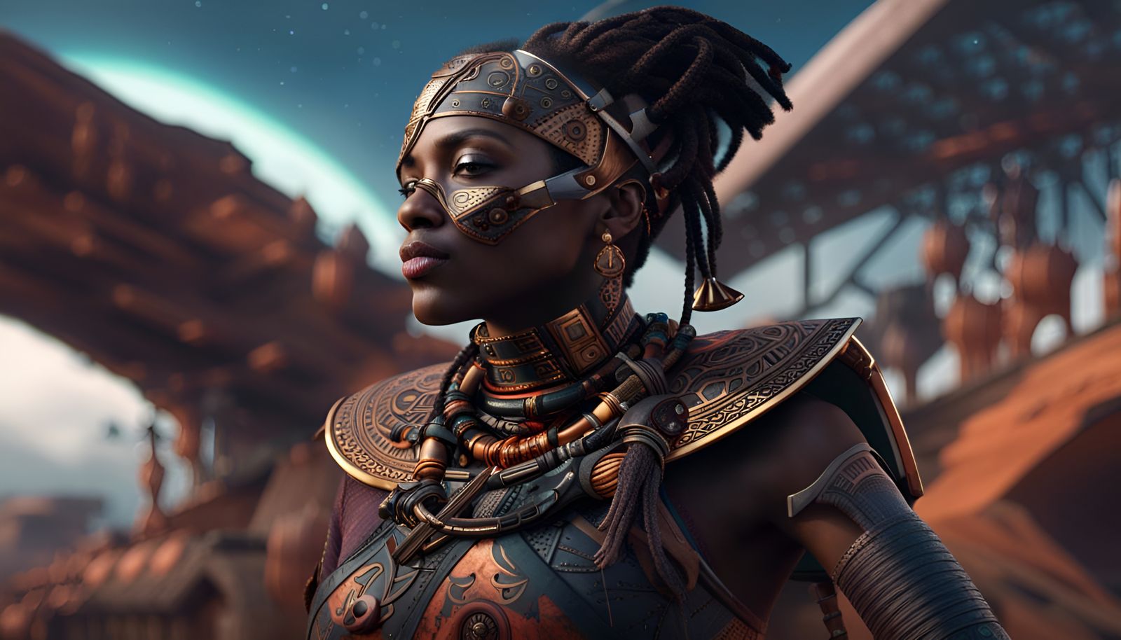 Space Pirate With An East African Theme Specifically Kenyan, Wakanda 