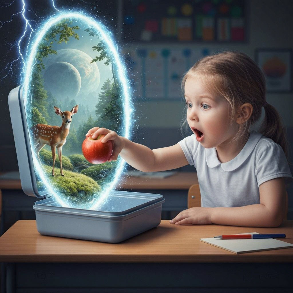 Her lunchbox becomes a Portal to Another World  by @The Nights Sky