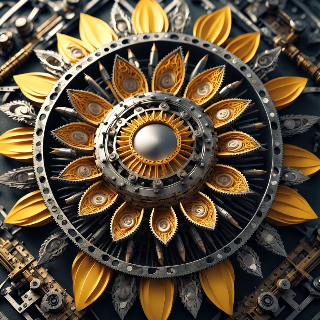 Mechanical sunflower.