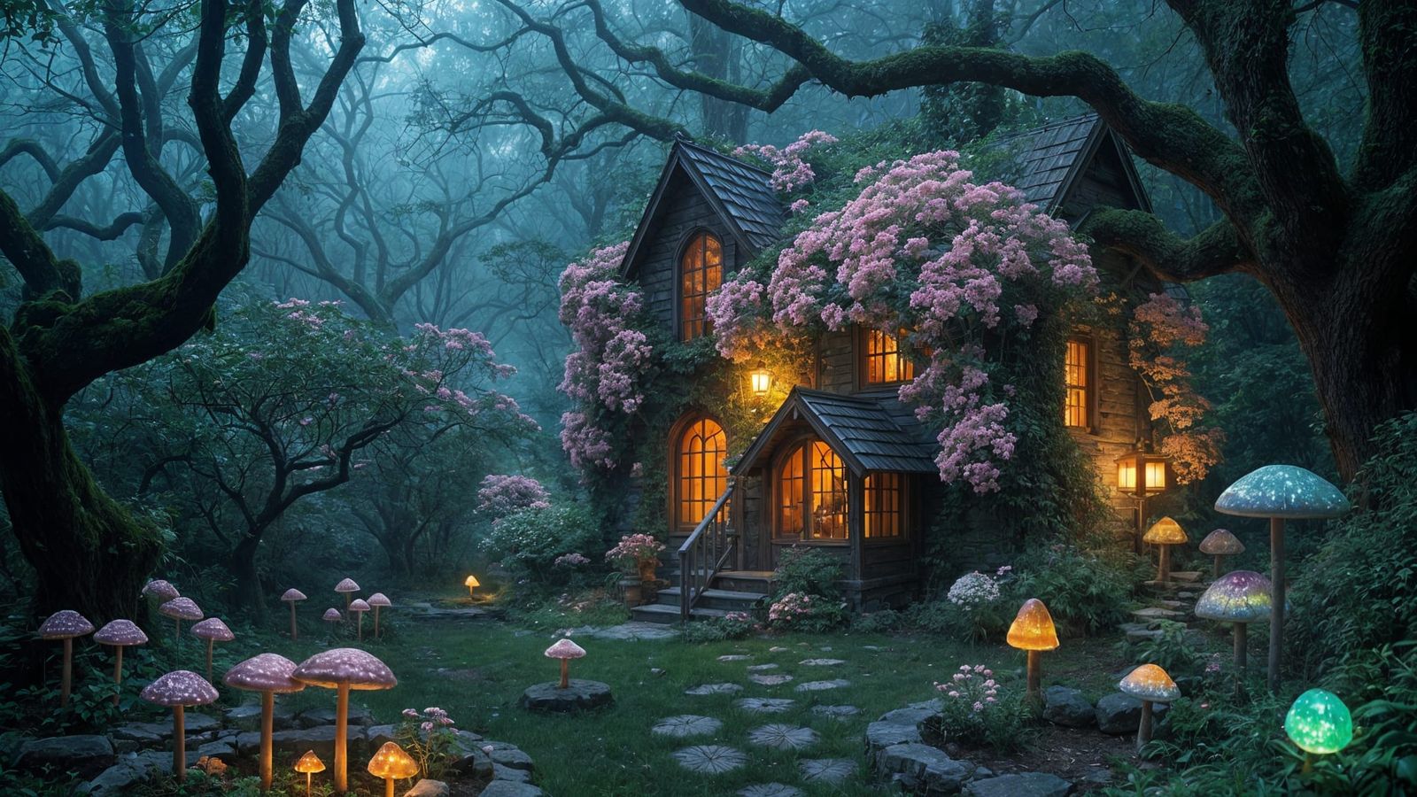 Woodland Cottage in mystical forest  by @Celestial