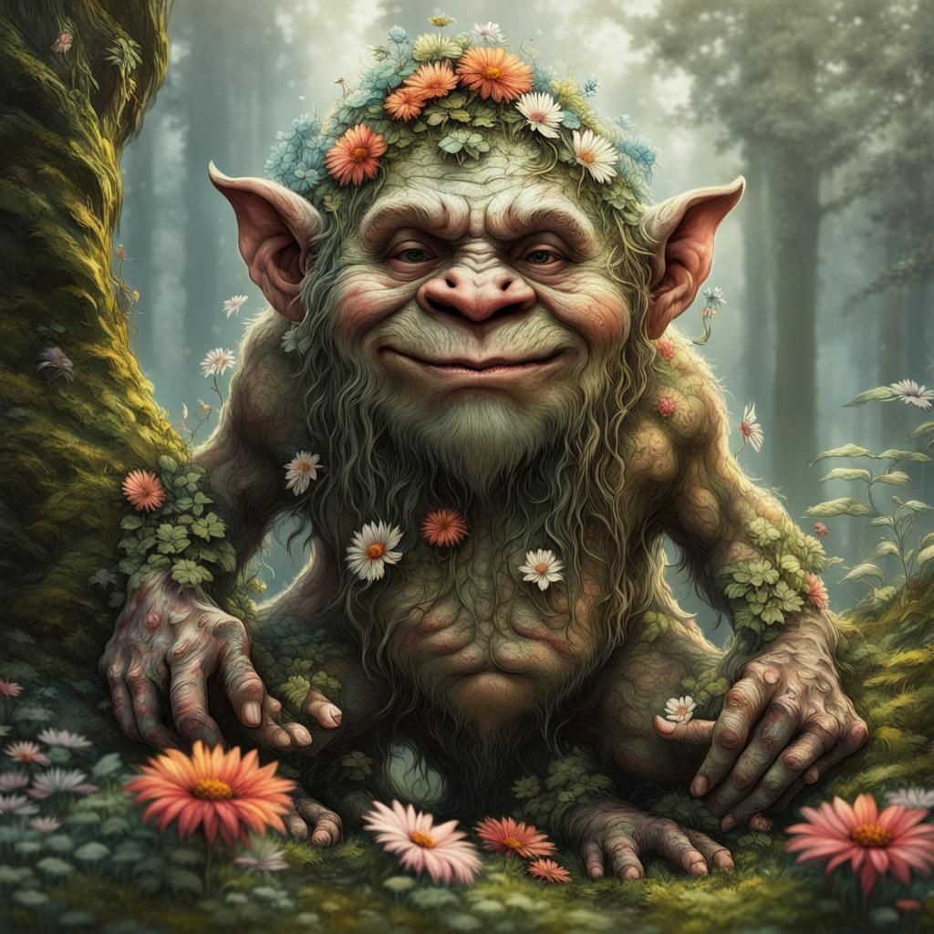 Friendly forest troll   by @Mr Doodle