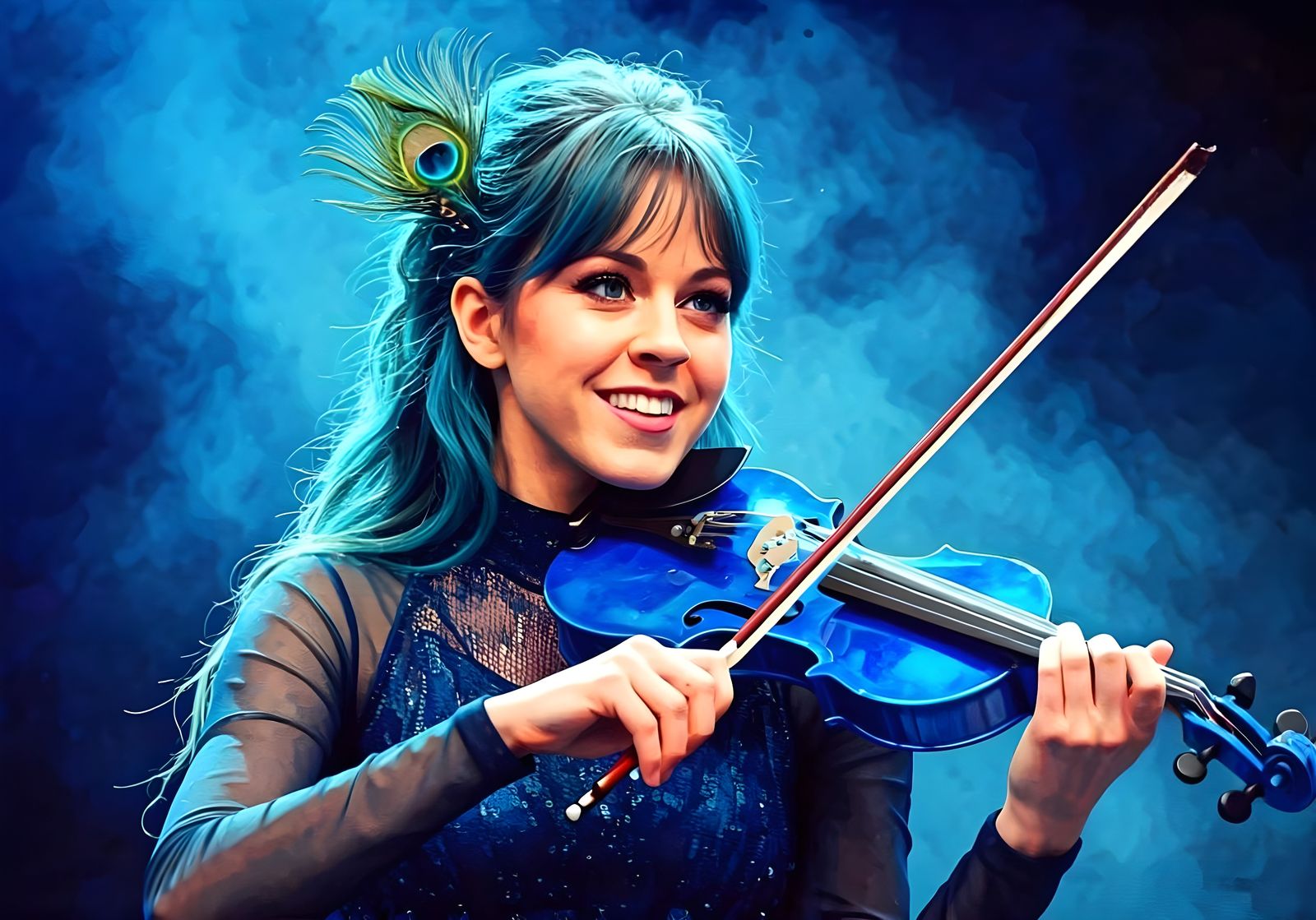  Lindsey Stirling Blue  by @Gary Murakami