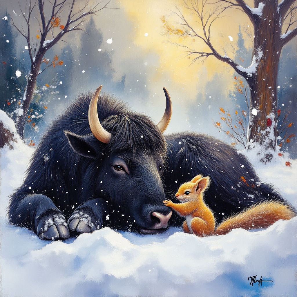 A big Yak and a baby Squirrel #2