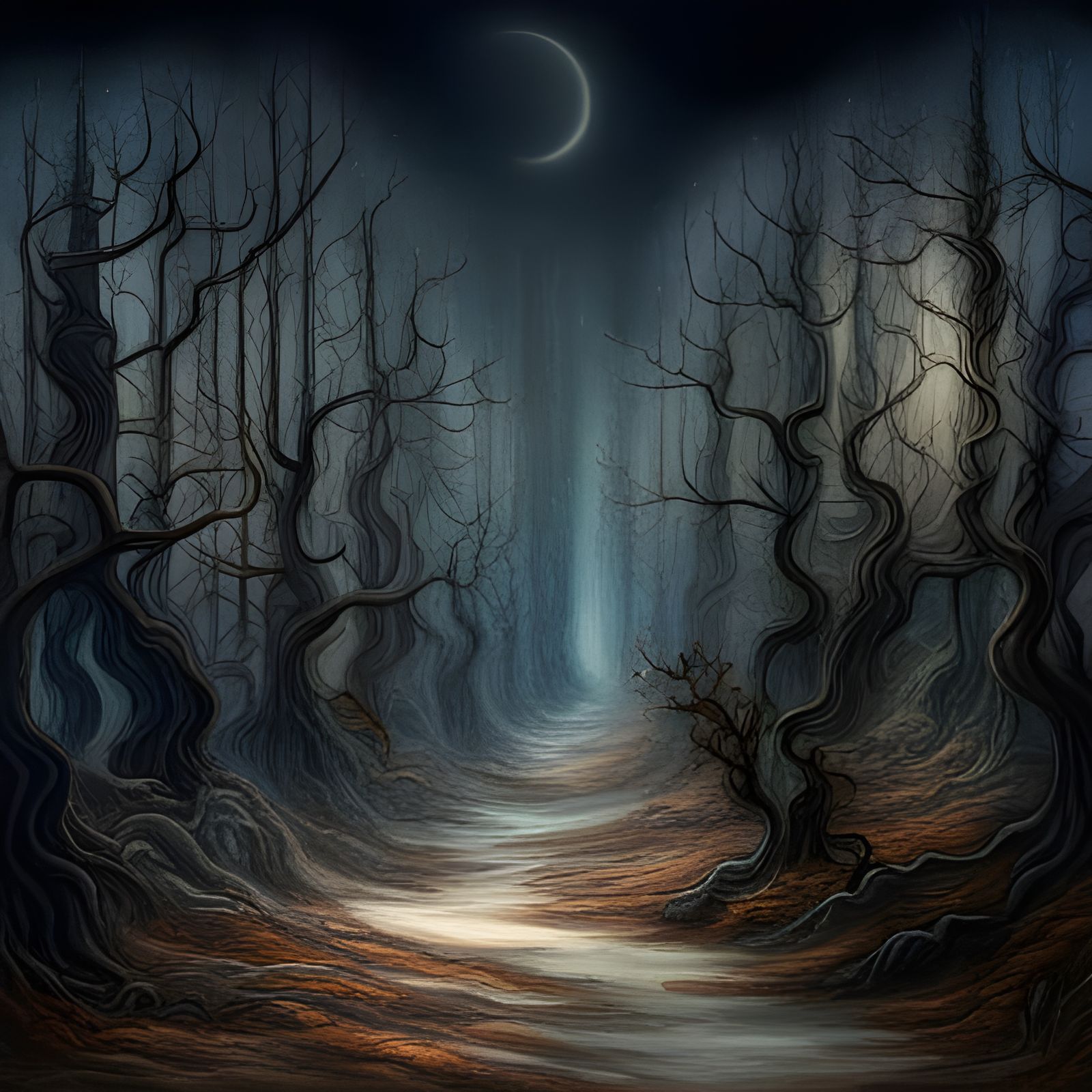 Forest at Night (Arthur Rackham / Remedios Varo)  by @madalina
