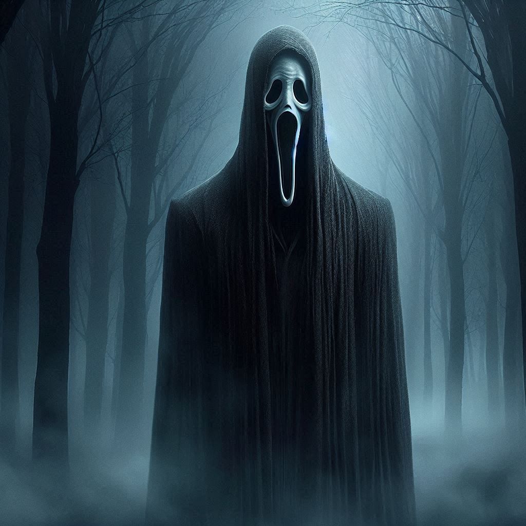 slender ghostface man