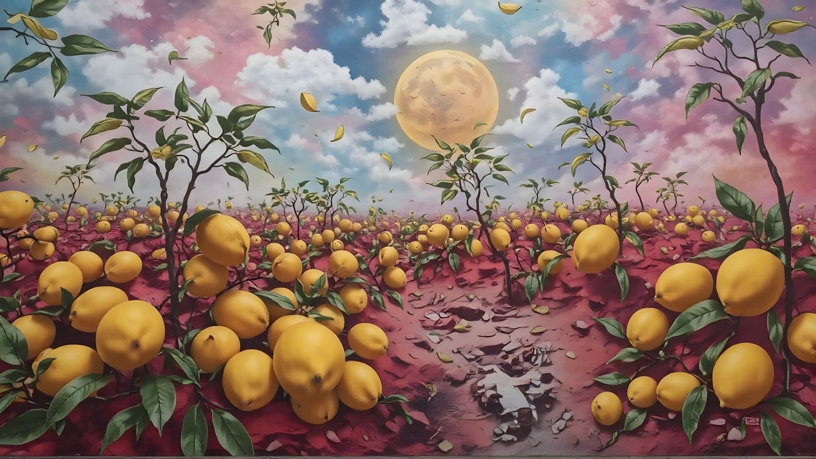 Surreal Alien Lemon Orchard