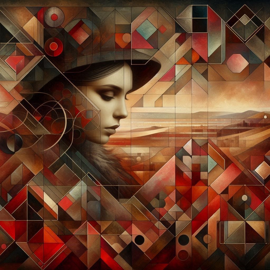 Red and gold portrait