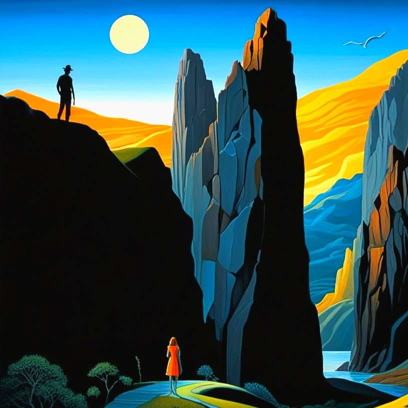 Surrealistic Dreamscape in Vibrant Colors