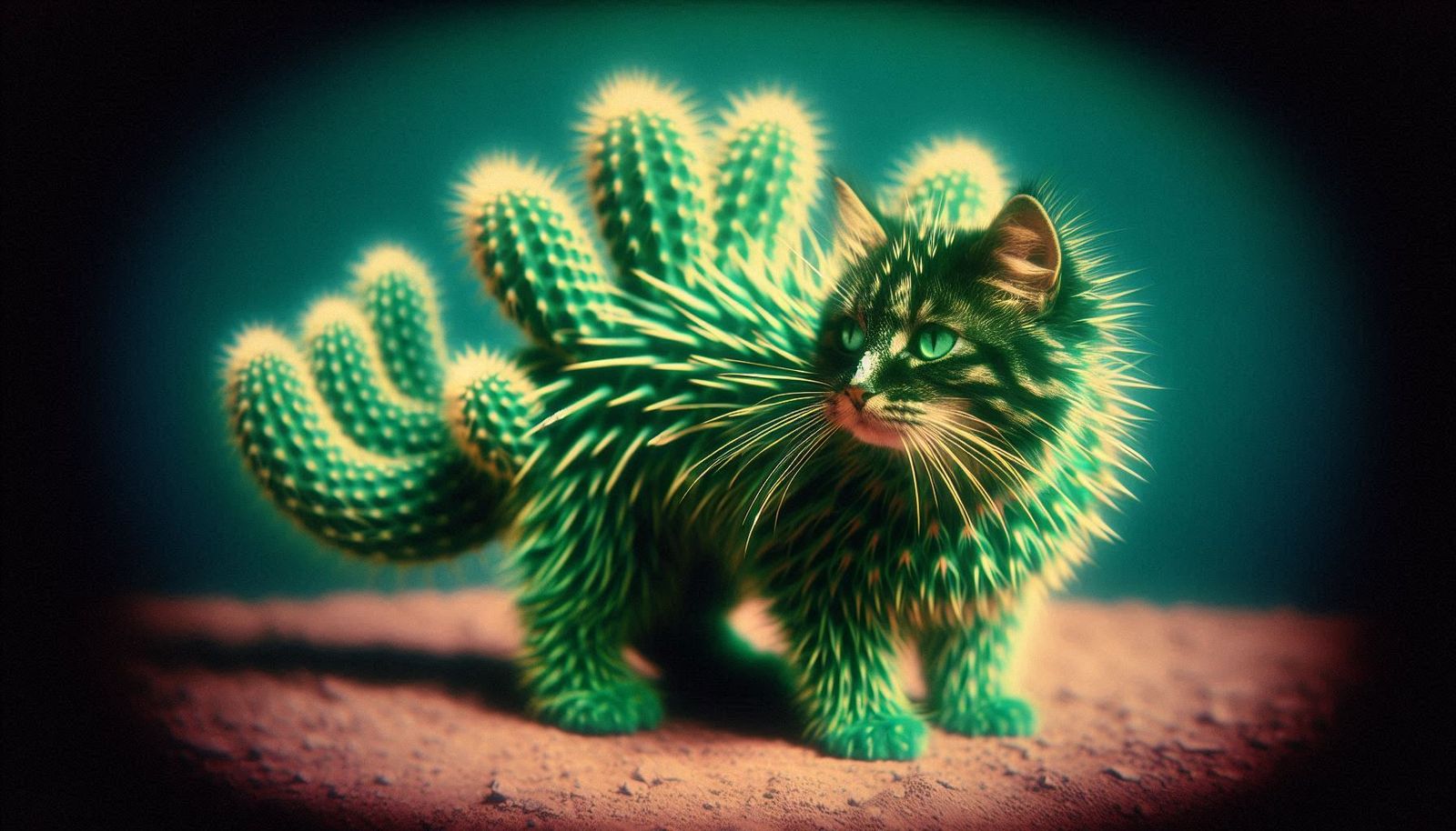 lumberjack's yarn, fearsome critter: cactus cat.