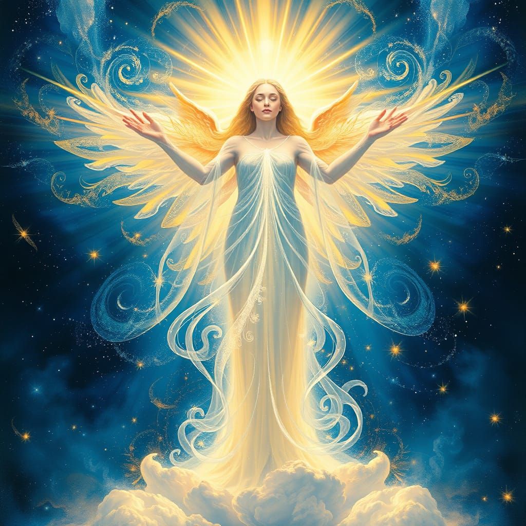 On the beautiful shores of Kanapali, the Goddess Lakshmi emerges from a foamy ocean, smiling and shedding her blessings ...