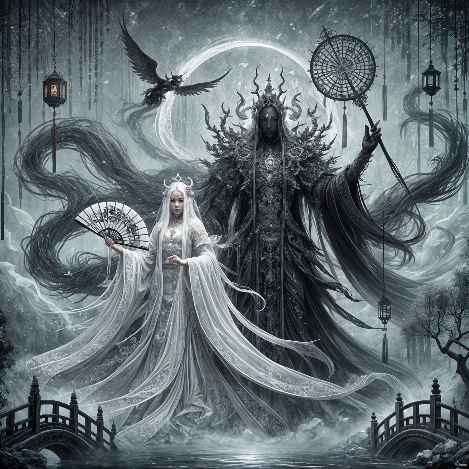 "Guardians of the Moonlit Bridge"