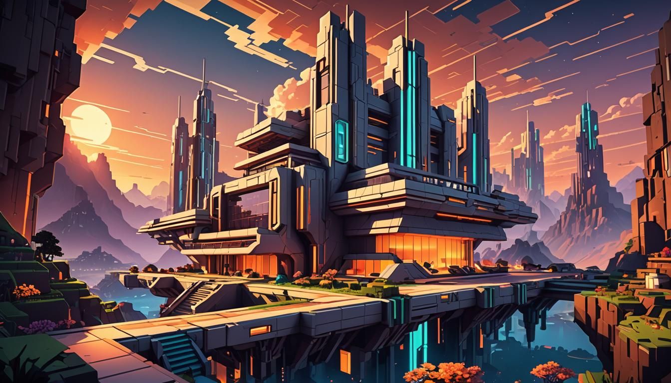 Ai generated Minecraft base build idea 1