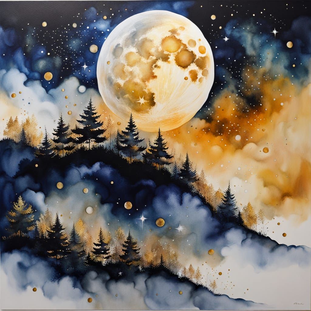 ^^Golden Mist Over Silent Pines  by @RoyalPrince