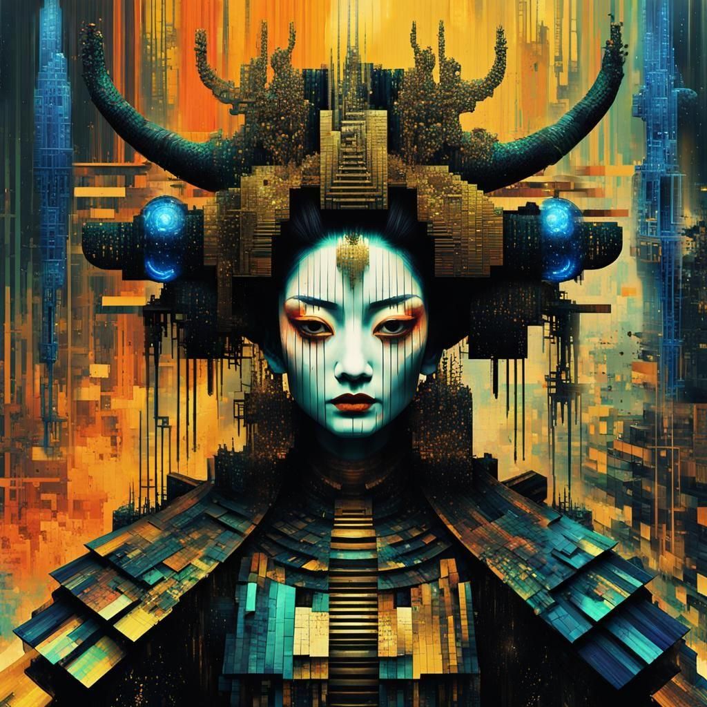 Glitchy Geisha  by @charlotsomx