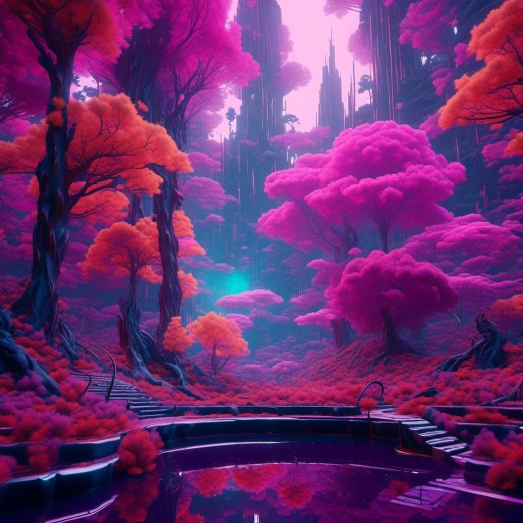 "Mystic Forest Loaded" AI Generated Artwork NightCafe Creator