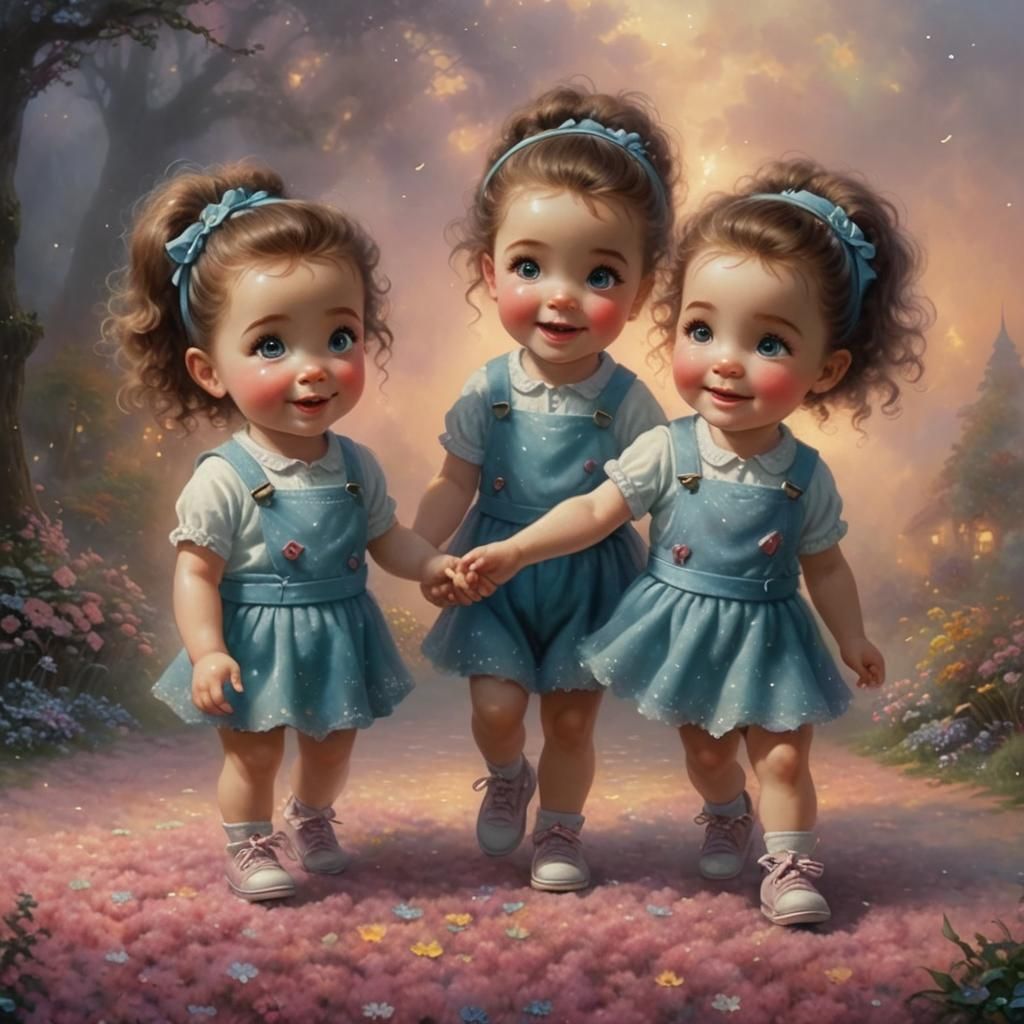 Fantastic Happy Adorable Twins Love Bond