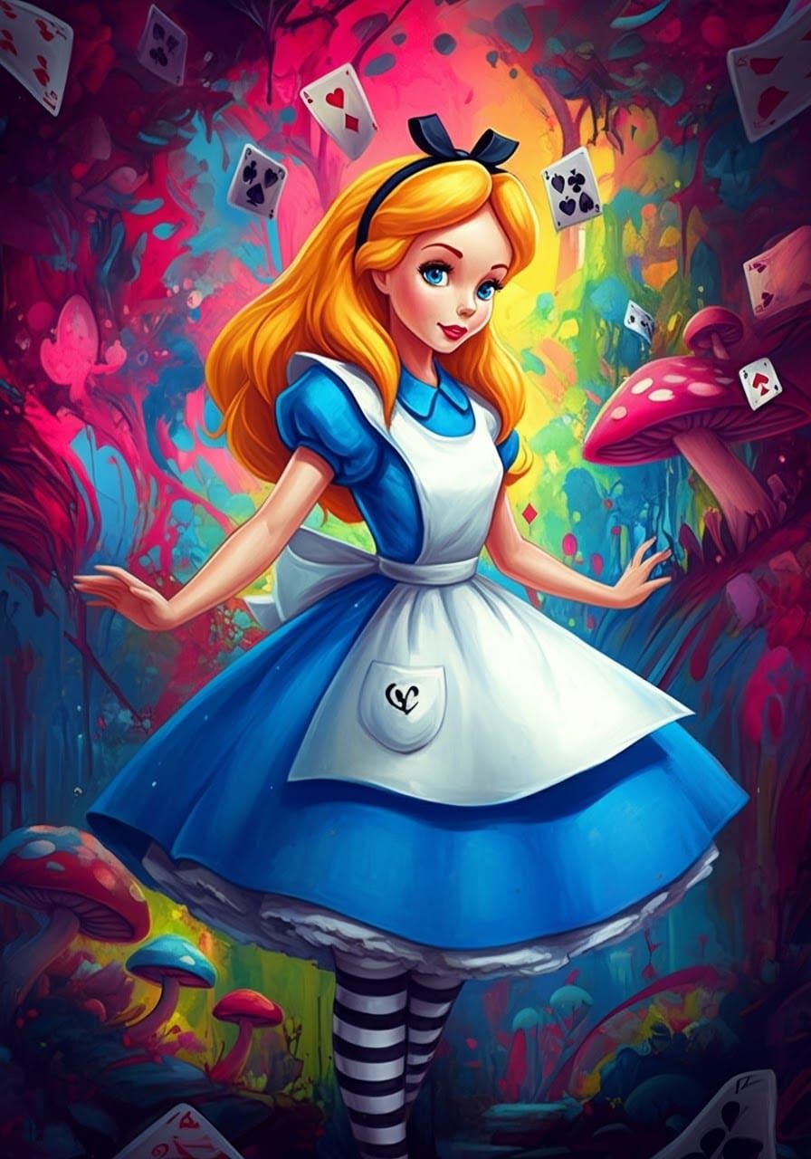 Alice in Wonderland - AI Generated Artwork - NightCafe Creator