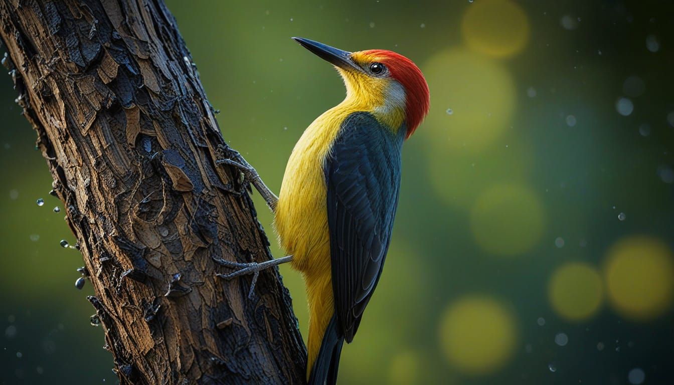 Yellow-throated woodpecker  by @Dadster
