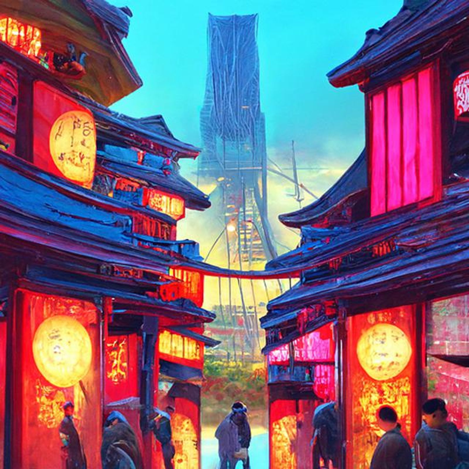 Tokyo Streets AI Generated Artwork NightCafe Creator