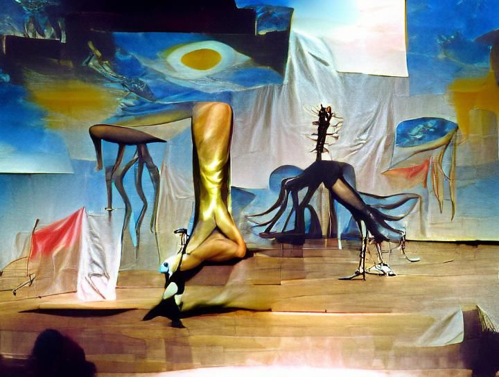 leggy cosmic entity coalescing on stage during performance o...