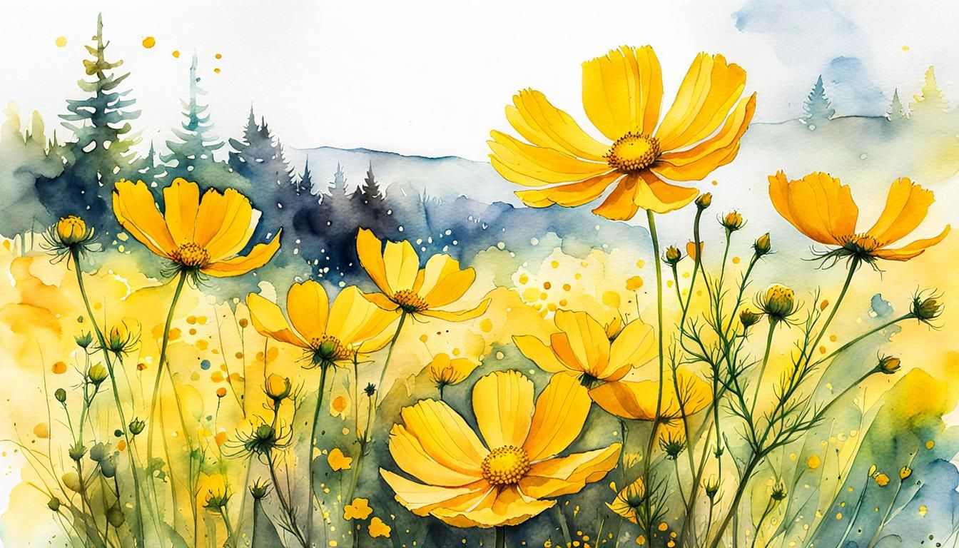 Yellow Cosmos.  by @S