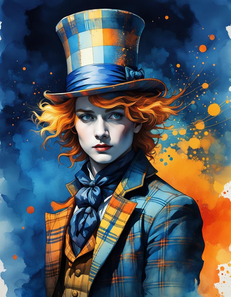 Plaid Hatter  by @CattyDM