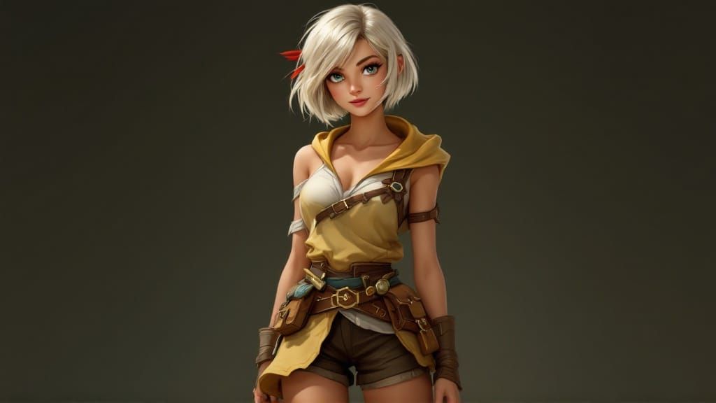 Young Alchemist Ryza in Whimsical Anime Style