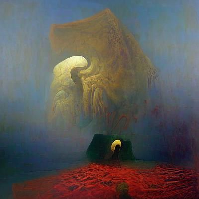 cthulhu dreaming in r'lyeh - AI Generated Artwork - NightCafe Creator