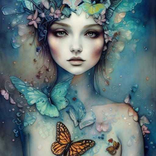 The feeling of having butterflies in your stomach AI Generated Artwork NightCafe Creator