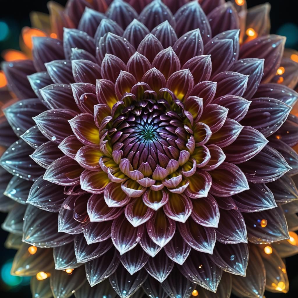 Glass Dahlia Flower - Ai Generated Artwork - Nightcafe Creator