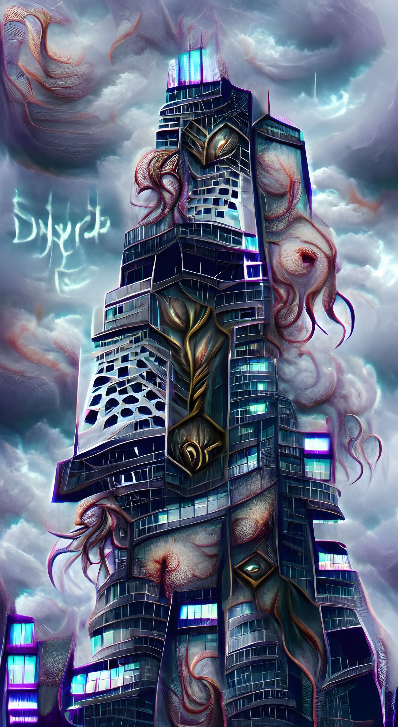 Eldritch dystopian skyscraper