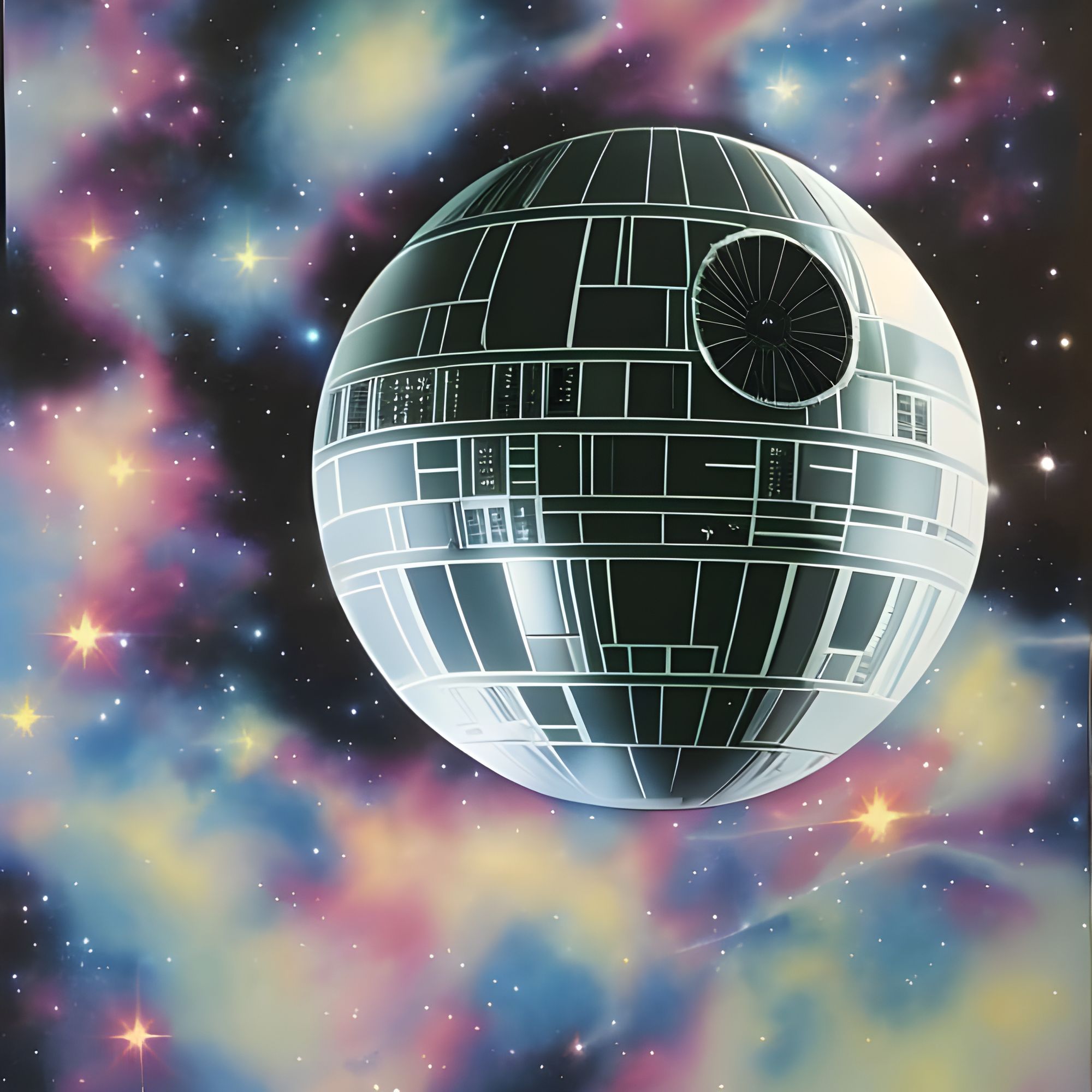 Death Star v1 AI Generated Artwork NightCafe Creator