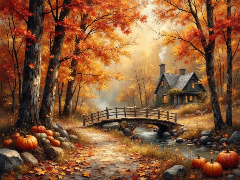 Cabin in the forest  by @ArwenEvenstar