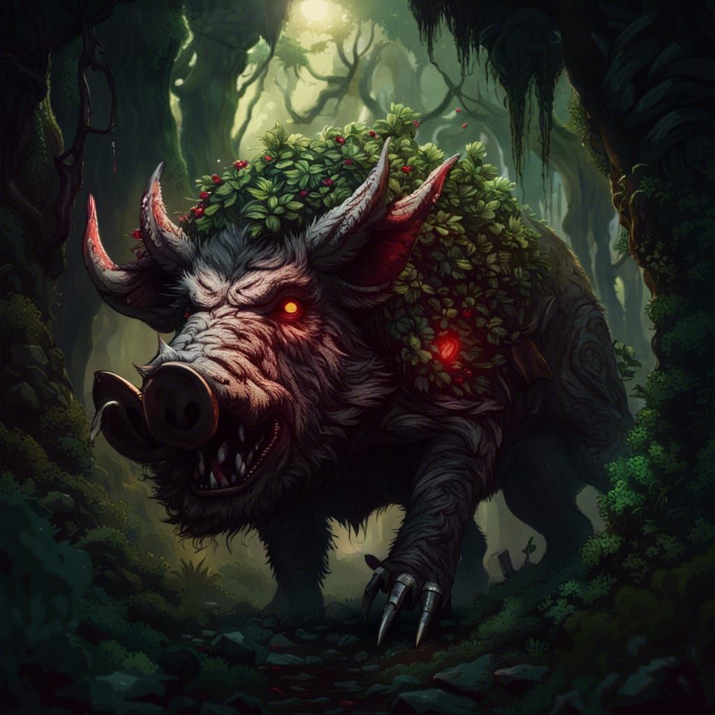 Demonic Boar - AI Generated Artwork - NightCafe Creator