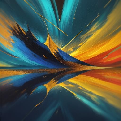 Surreal Bow Takes Shape in Vibrant Oil Painting
