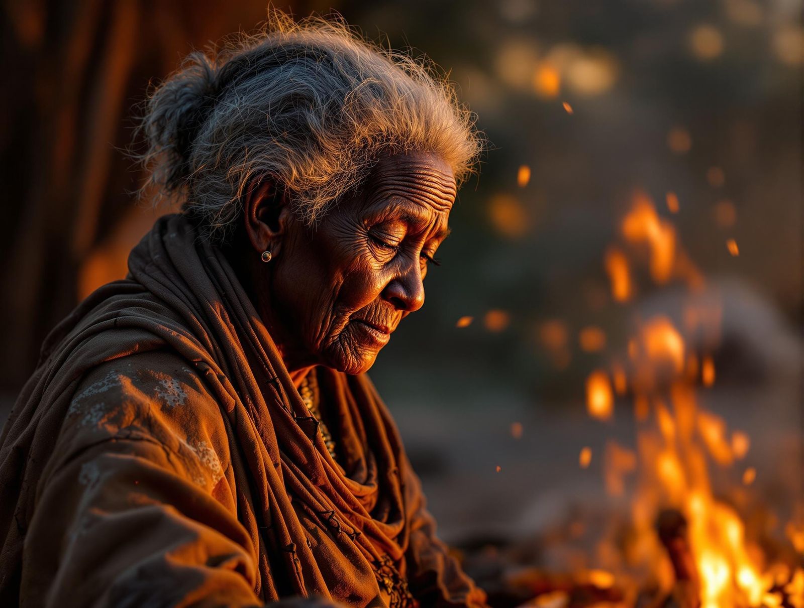 Elder by the Fire  by @mathy_art_girl_305