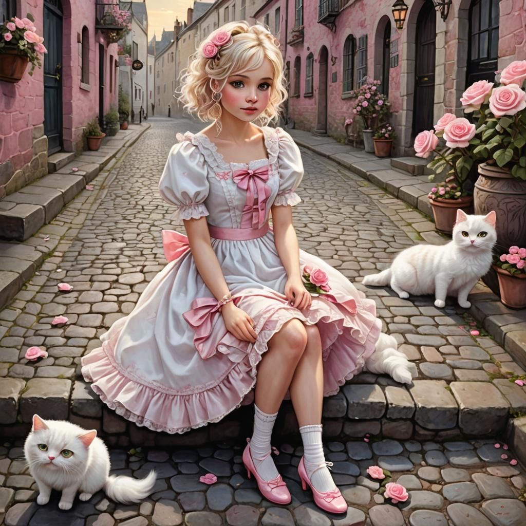 Digital painting, airbrushed, whimsical, fantasy depiction o...