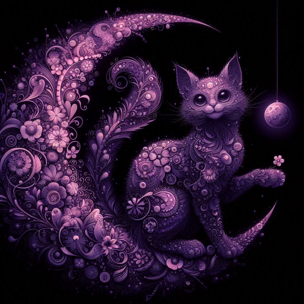 dark purple cat