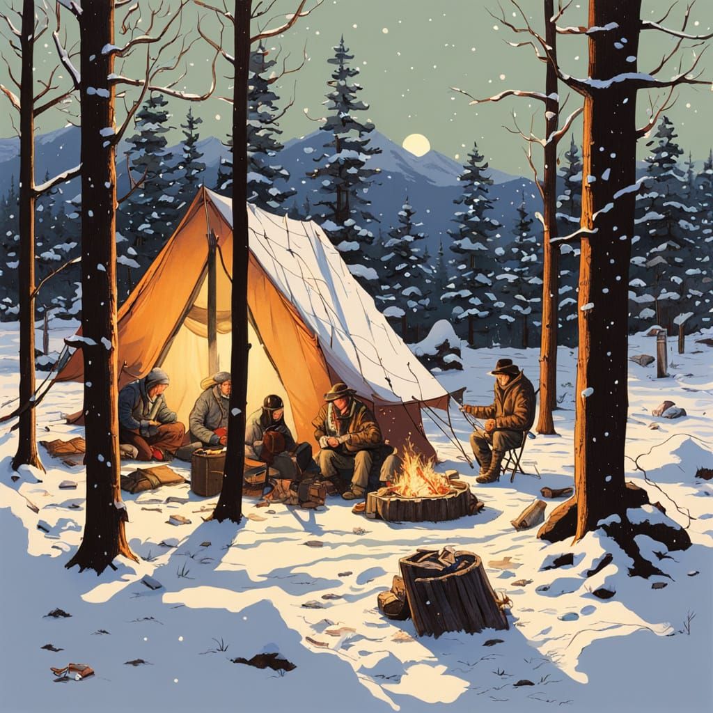 Winter camping  by @Wildflower