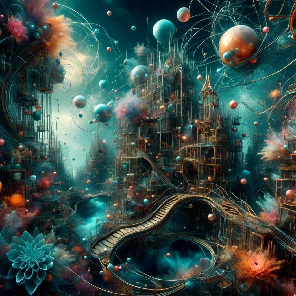 <lora:QDR:1.0> whimsical fantasy alien landscape