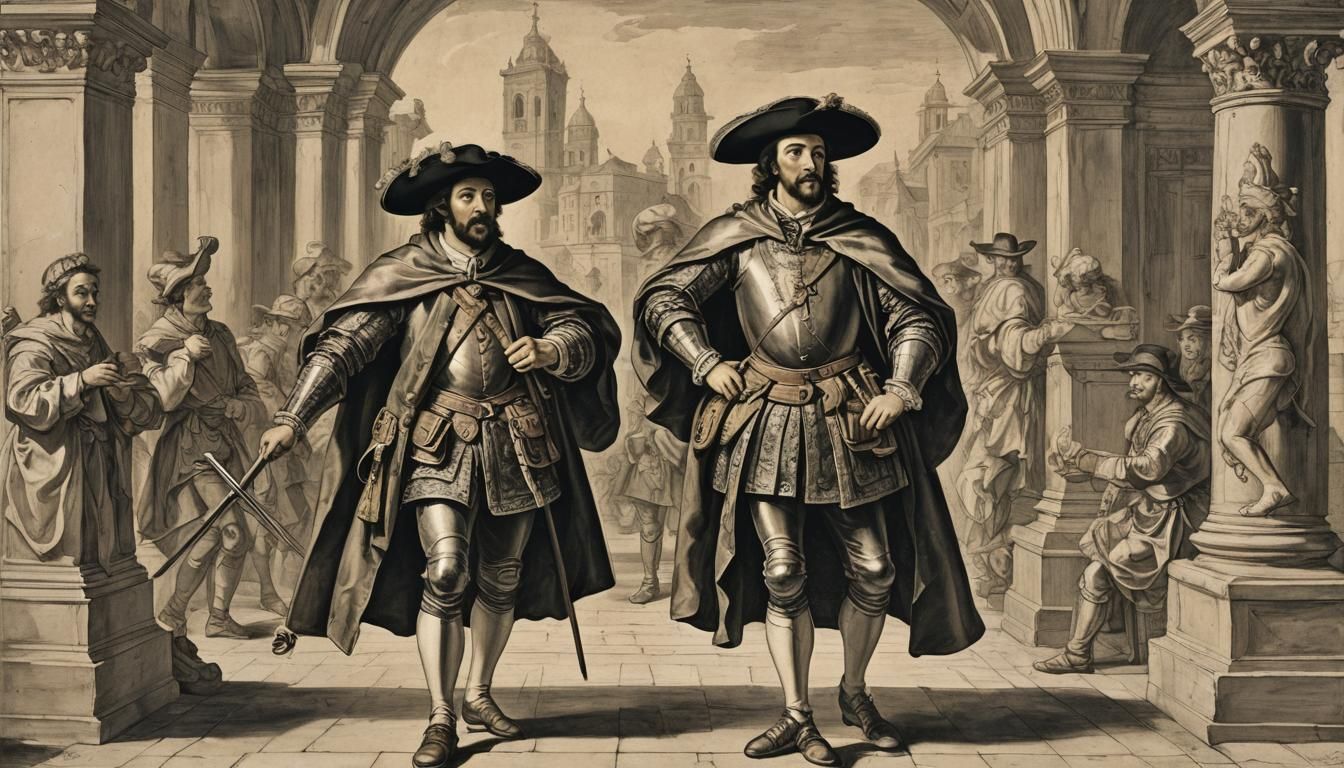 Quixano and his squire Sancho Panza