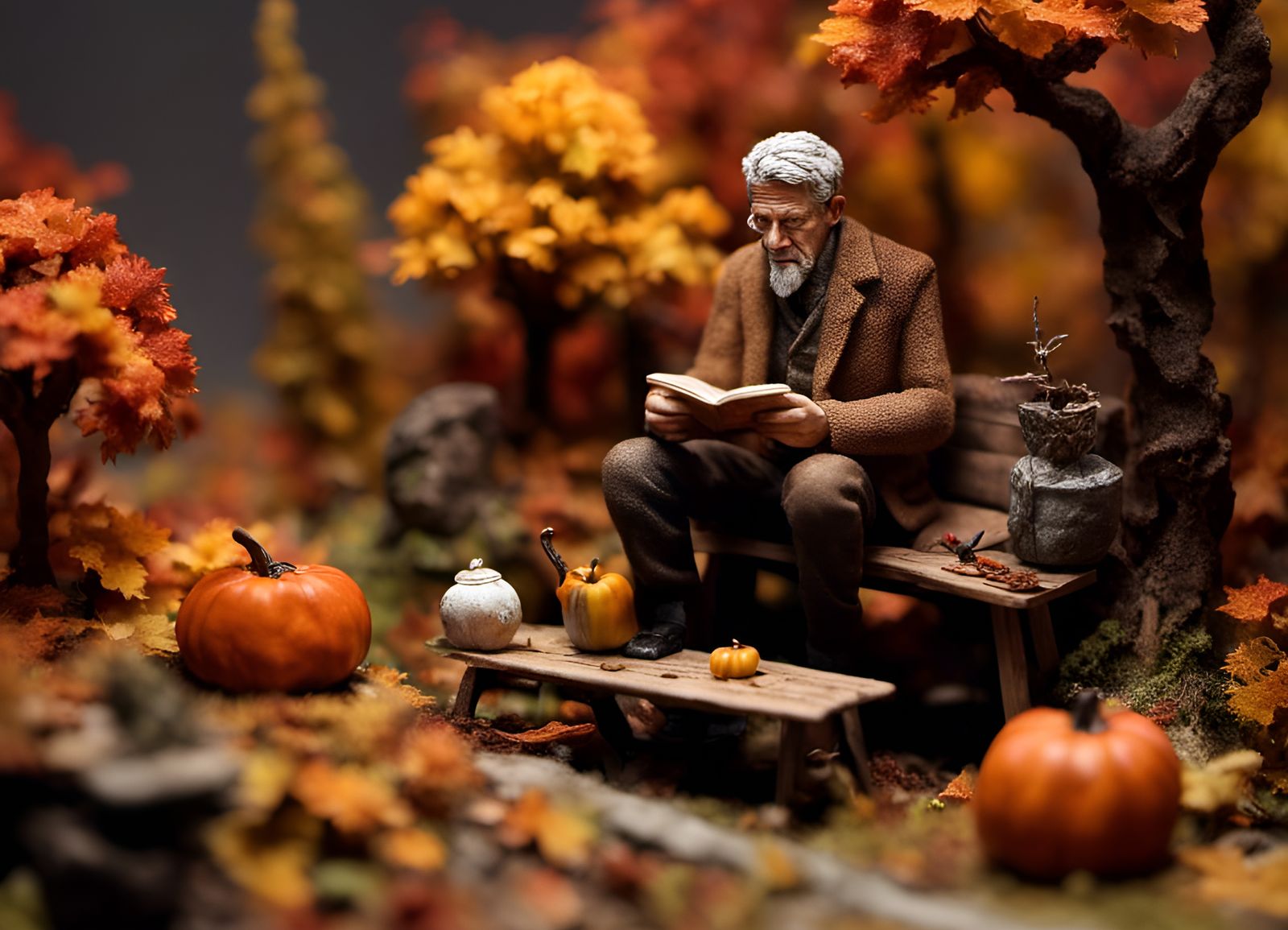 The Arrival of Autumn - A Diorama  by @Apok
